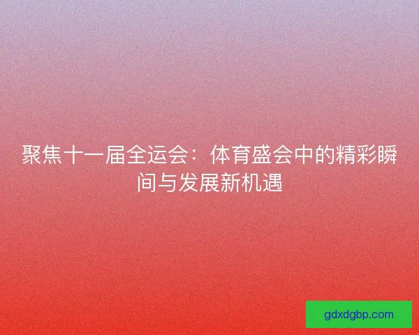 聚焦十一届全运会：体育盛会中的精彩瞬间与发展新机遇